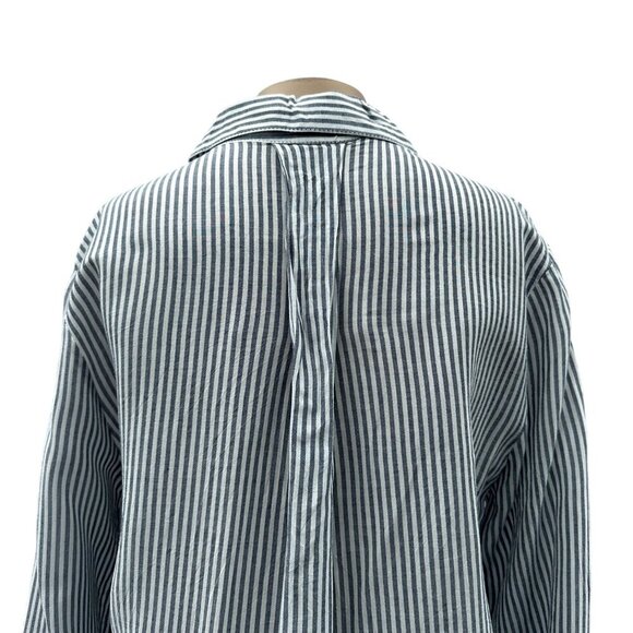 Velvet Heart‎ Striped Button-Up Long Sleeve Pocket Tunic Shirt Dress Women M - Picture 10 of 11